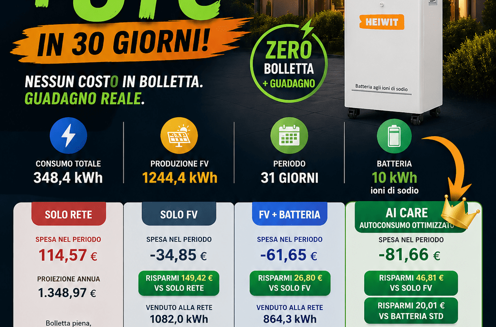 Da bolletta a guadagno: +81€ in 30 giorni con HEIWIT ⚡