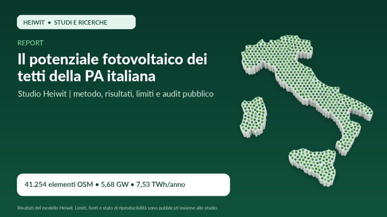 Heiwit study on the solar PV potential of Italian public administration roofs