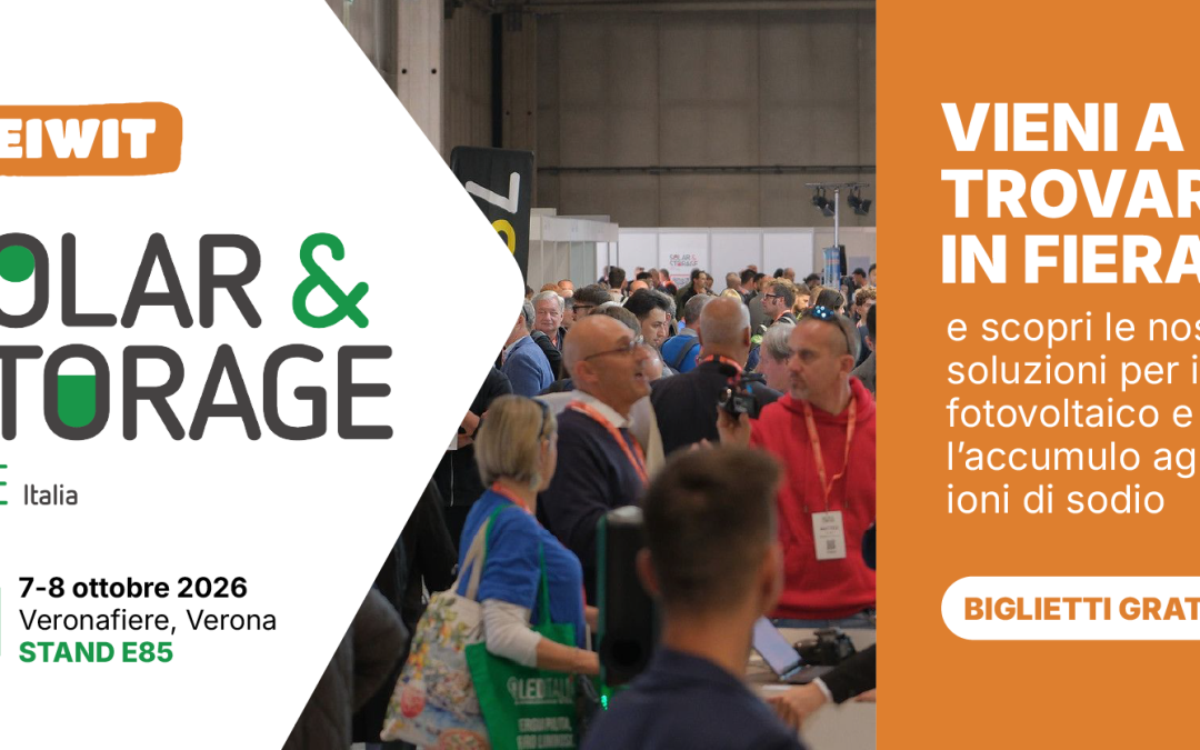 Heiwit a Solar & Storage Live Italia 2026: ci vediamo a Verona il 7 e 8 ottobre