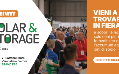 Heiwit a Solar & Storage Live Italia 2026: ci vediamo a Verona il 7 e 8 ottobre